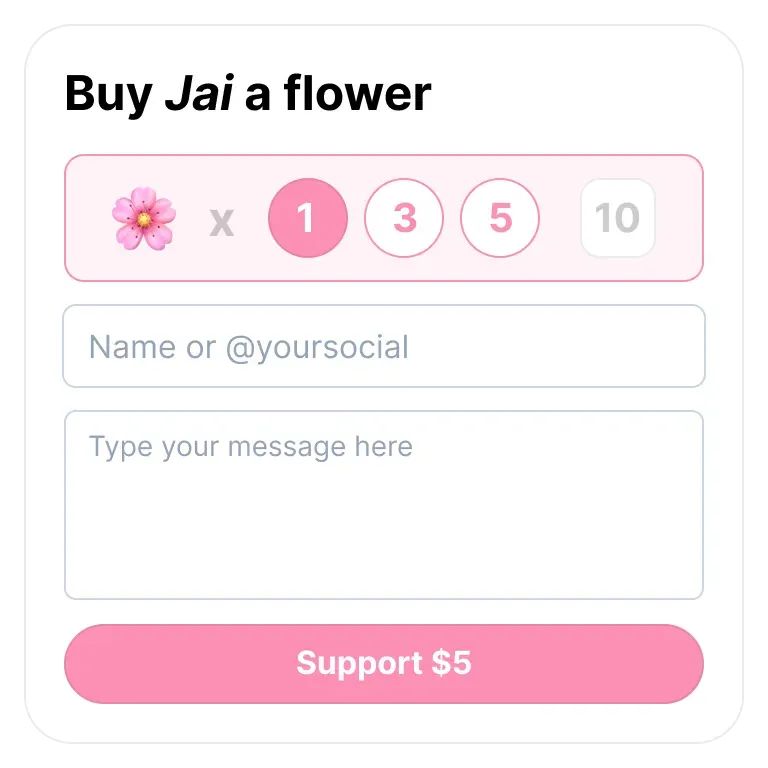 4x4 Buy Flowers Widget